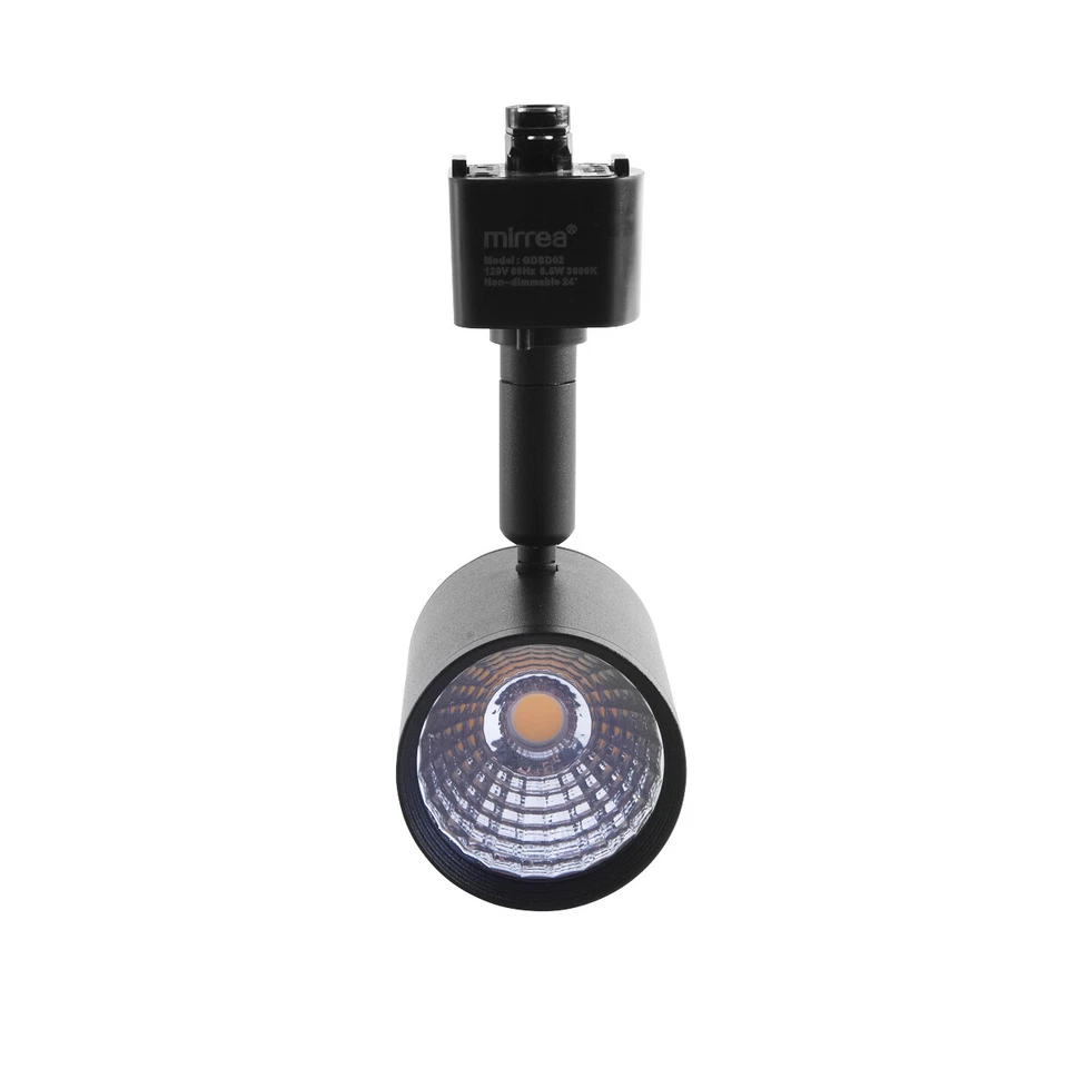 Paquete de 12 cabezales de iluminación LED de pista de 6,5 W compatibles con pista tipo H 4000K negro Foto 2 de 4