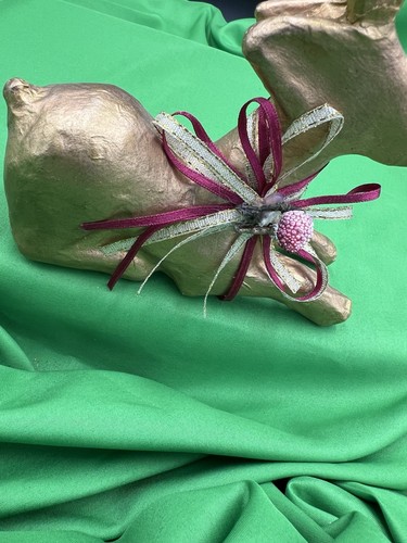 5 Vintage Sitting Paper Mache Deer Reindeer Christmas Holiday Decor - Picture 7 of 23