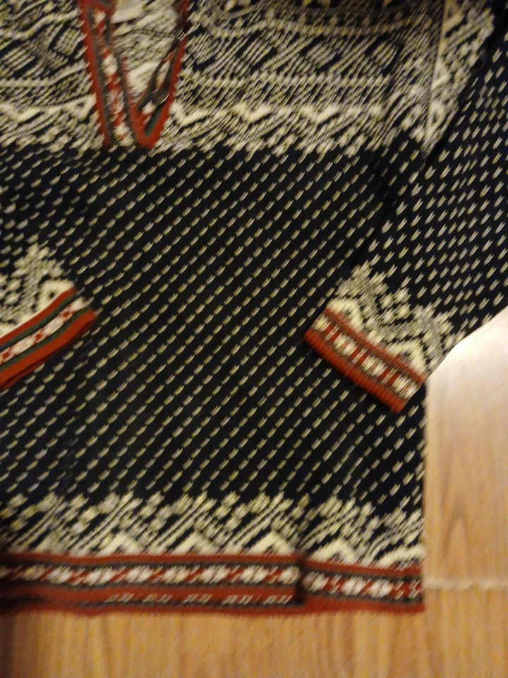 复古 L.L. Bean 毛衣女式 S 100% 纯棉圣诞拉厚 — 第 2/4 张图片