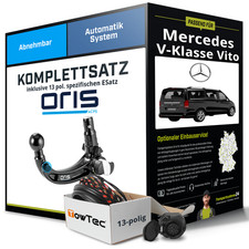 Für MERCEDES V-Klasse Vito Typ W639 Anhängerkupplung abn +eSatz 13pol 10- NEU