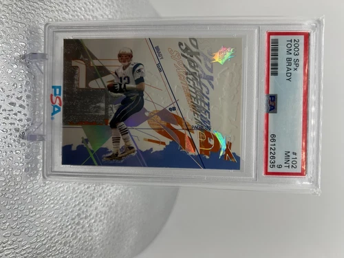 2003 Upper Deck Football #102 Tom Brady Spx HOF New England Patriots PSA 9