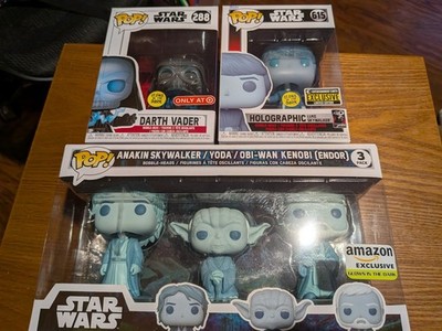 Star Wars Funko Pop Lot GLOW EXCLUSIVES Darth Vader Yoda Star Wars Funko Pop Lot GLOW EXCLUSIVES Darth Vader Yoda