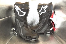 ALPINESTARS SUPERTECH SUPER TECH R RACING BOOTS BLACK WHITE US 6 EU 39 NEW