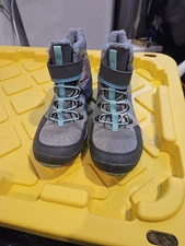 Merrell Select Dry Gray & Aqua Winter Boots Girls Sz 4.5 M MY57100