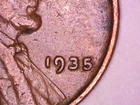 1935 P Wheat Penny Coin Circulated and in Good Condition