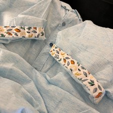 NWT DENIM FLOWER Ricky Singh Spring Melange Button Down Shirt MEN'S LARGE