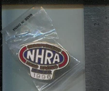 National Hot Rod Association NHRA Membership Pin-1996-sealed-NM