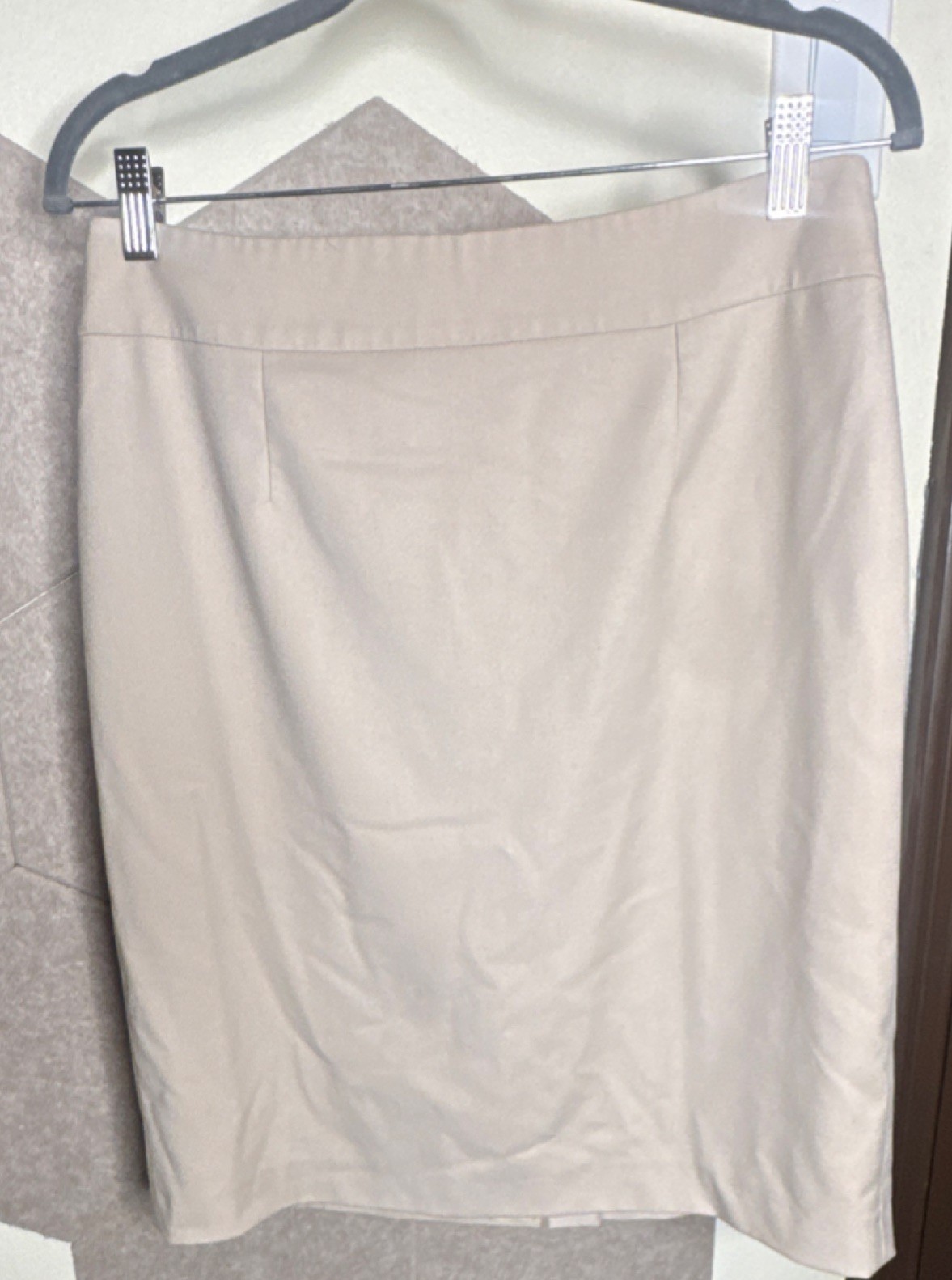 Alex Marie Beige Twill Pencil Skirt Lined Knee Length Women’s Size 8