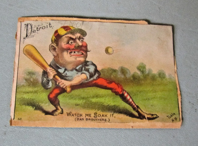 1887 Tobin Farblithographien H804-21 Dan Brouthers Baseballkarte Detroit HOF