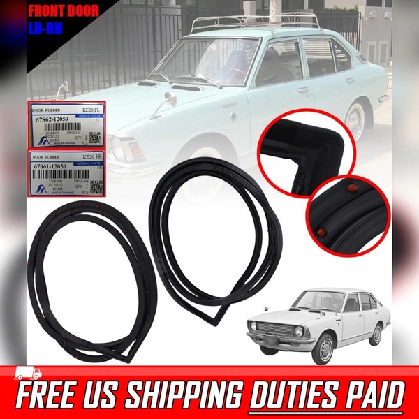 Door Rubber Seal Weatherstrip Front LH RH For Toyota Corolla KE20 TE21 Sedan-image