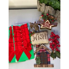 Velvet Red Mini Bows Christmas Holiday Crafting Decor Pack