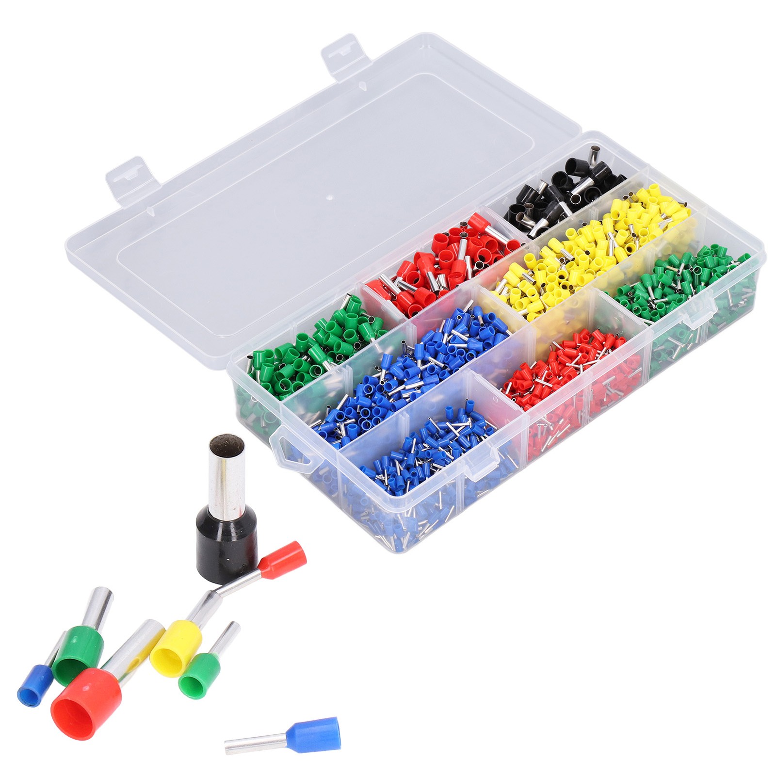 2000Pcs/Set Wire Ferrules Kit Copper PVC Insulated Ferrules Crimp Connector