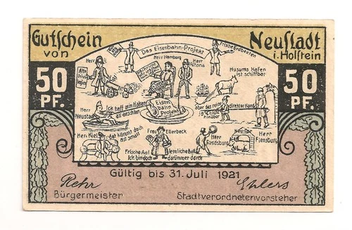 #A1540 Railway Theme 50pf City of Neustadt, Holstein Prussia/ Schleswig-Holstein
