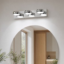 20'' Modern Vanity 3 Light LED Chrome Bathroom Over Mirror Wall Sconce Fixture