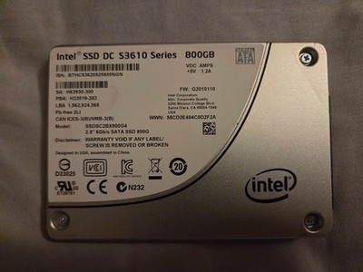 Intel S3610 SSDSC2BX800G4 800GB SATA III 2.5'' in Solid State Drive 6Gb/s