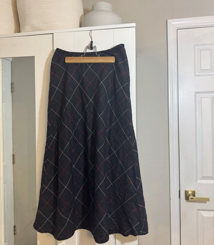 Liz Claiborne VTG 90s Wool Skirt 4P Paneled Clueless Preppy Church Modest - Image 3 of 4