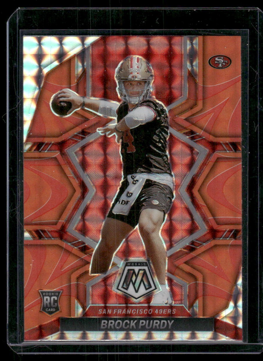 #367 Brock Purdy 2022 Panini Mosaic Mosaic Reactive Orange