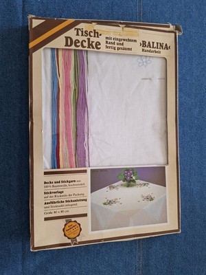 Tischdecke Balina, Handarbeit, DIY, Baumwolle. Blütenmotiv