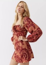 Urban Outfitters Vivienne Printed Long Sleeve Mini Dress Women’s Small