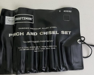 Vintage Craftsman 9-43032 9 Pc Chisel Center Punch Set USA *Missing 2*