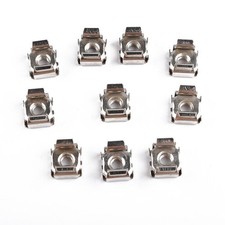 10Sets Durable Metal Nickel Plated Cage Nuts Screws For Server Rack Cabinet d