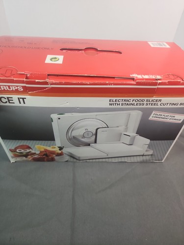 Krups Slice It Food Slicer Model 213 Electric Fold Up Kitchen Meat Cheese Slicer