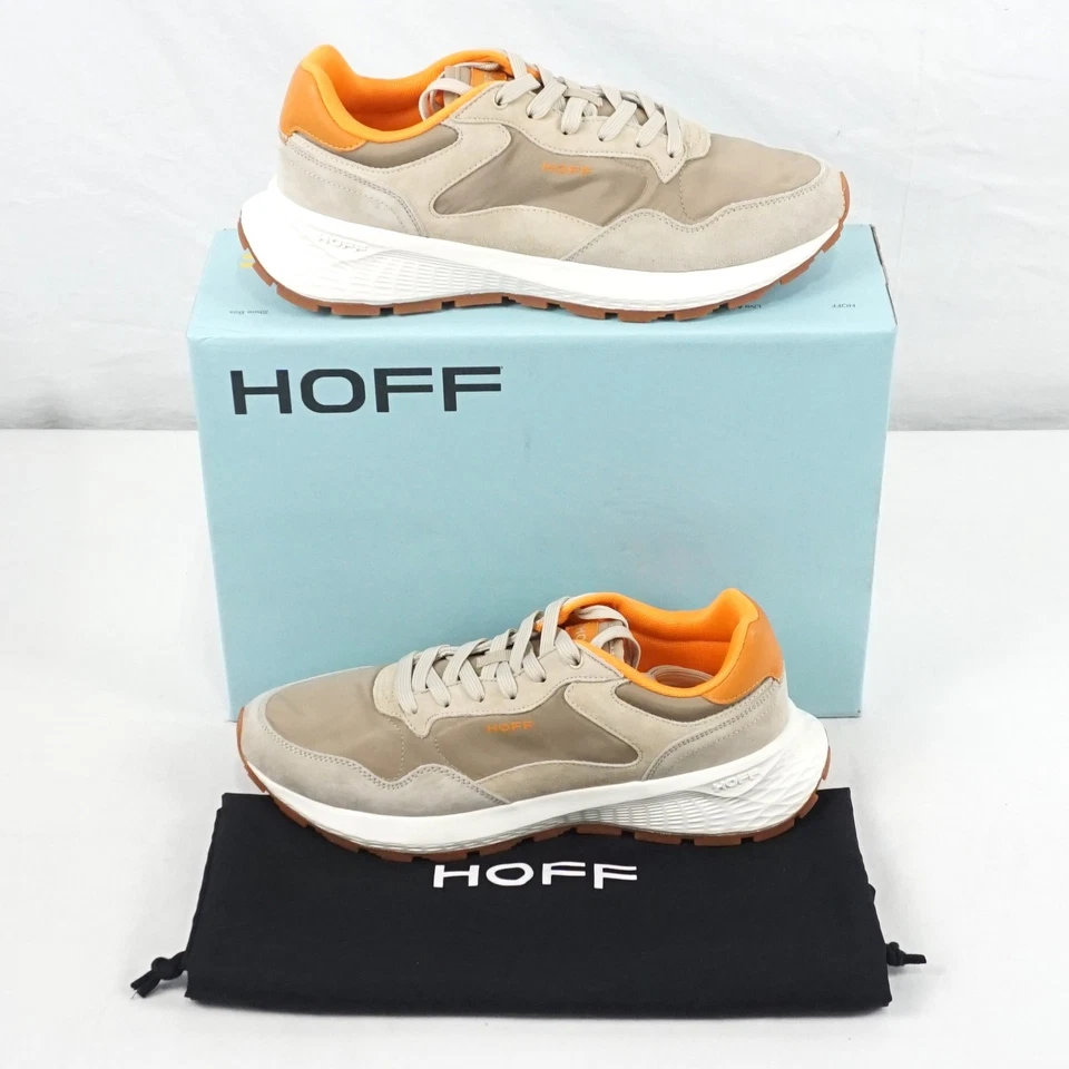 Hoff Santiago II Suede Trainer W/ Memory Foam Insole in Beige Men's Size 9.5