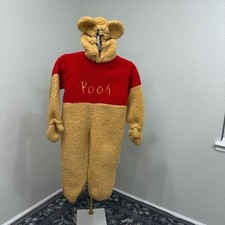 Disney Store Winnie The Pooh Childrens Onepiece Costume Sherpa Fleece size 4-6T