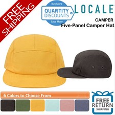  Locale Plain Blank Five-panel Camper Hat Cap Flat Bill Sweatband Camper