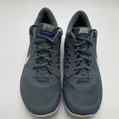 Nike Men's Flex 2015 Run Low Top Lace-Up Sneakers Gray/Blue 709022-401