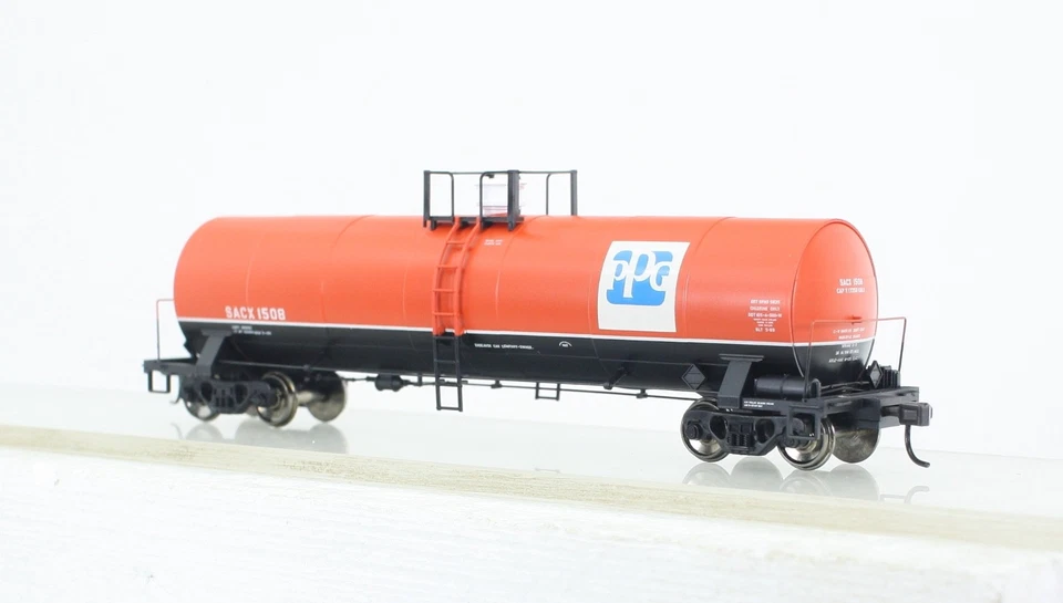 HO Scale Atlas 1557-1 PPG ACF 17,360 Gal. Tank Car SACX 1508 Excellent - Image 4 of 4