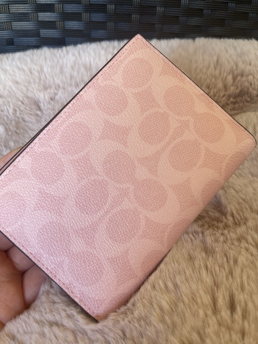 Coach Signature Passport Card Case Powder Pink CW170 NWT | eBay