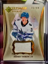 2023-24 UPPER DECK ULTIMATE COLLECTION HENRY THRUN ROOKIES PATCH AUTO 23/99 -H