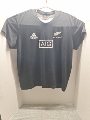 ALL BLACKS New Zealand Rugby adidas Short Sleeve Performance T-Shirt Size 2XL