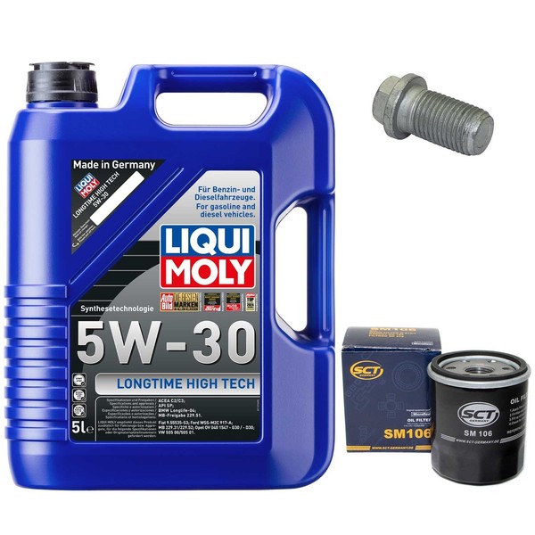 MotoröL Filter Set 5W-30 5 Liter + ÖLablassschraube FüR Toyota Camry 3.0 190 PS-image