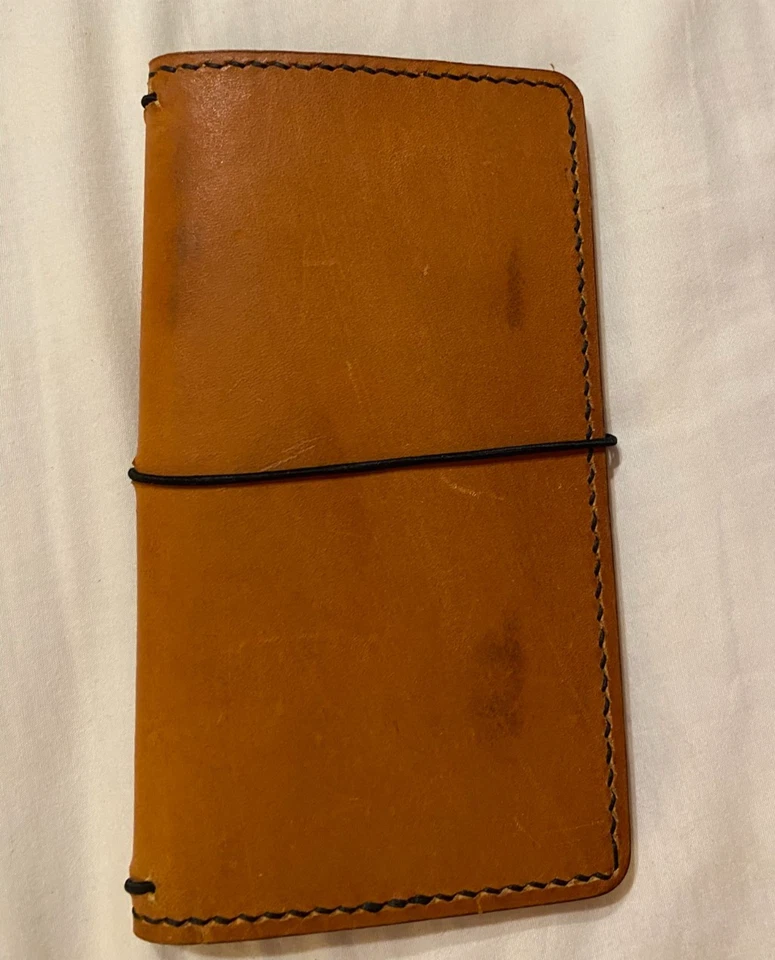 Diario de cuero hecho a mano 4,25"x7,5" cuaderno de viajero regalo planificador diario Foto 4 de 4