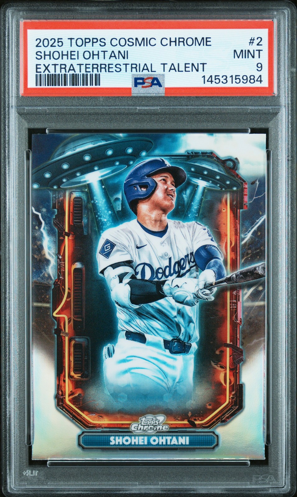 2025 TOPPS COSMIC CHROME EXTRATERRESTRIAL TALENT #2 SHOHEI OHTANI PSA 9