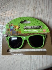 Minecraft Kids Creeper Sunglasses U.V Protection Mojang Studios New