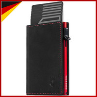 GeldböRse Herren Slim Wallet Mit MüNzfach Rfid Schutz Magnetverschluss