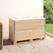 WALPLUS Pine Wood Pallet Collars 3pc 50x100cm Raised Planter Garden Bed Frame