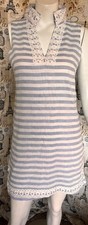 BEAUTIFUL! *ELIZA J SHEATH DRESS White/Lgt Blue Size 6