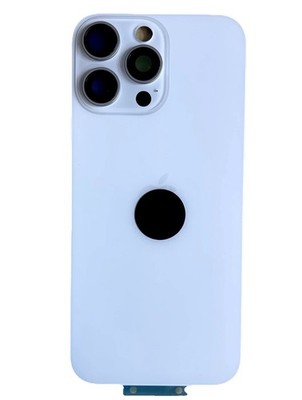 iPhone 16 Pro Max Ersatz Rückseite Back Glas Mag Safe Halterungen - Weiß Titan