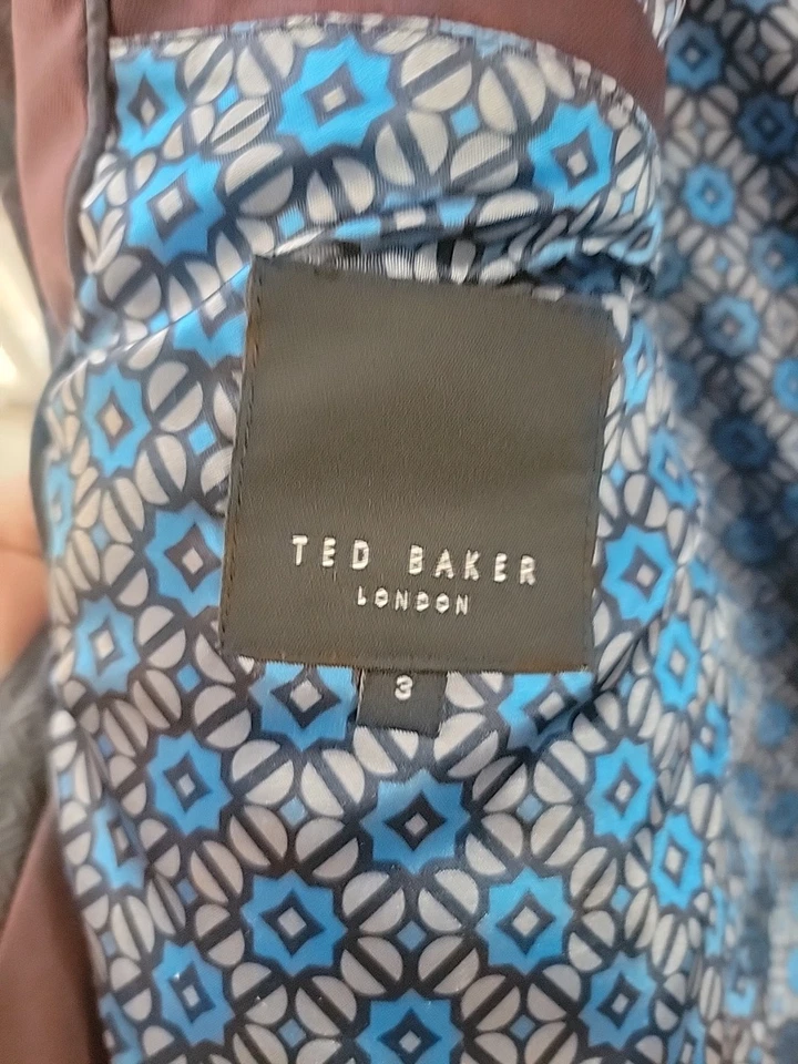 TED BAKER London бордовый Дилан отделки подходит выстеганный вниз без рукавов жилет 3 = M - Изображение 4 из 4