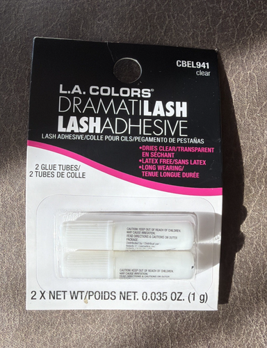 L.A. Colors Dramatilash Eyelashes 2pc Travel Eyelash Glue- Clear 2 pc product package