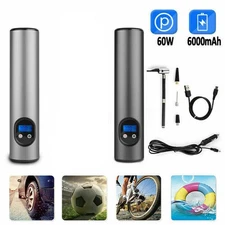 Cordless Tyre Inflator Portable Compressor Digital LED Car Bike Air Pump 12V