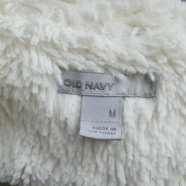 Old Navy Girls Medium fur lined hooded fleece jacket full zip - Image 3 of 4