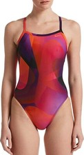 Nike Girl's Spectrum Modern Back One-Piece Little Kids/Big Kids Black LG