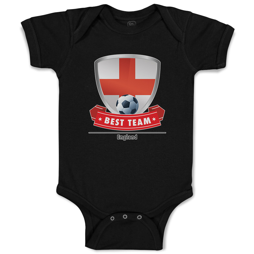 Baby Bodysuit Baby Bodysuit England Soccer Best Team Shield Cotton
