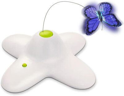 Cat Toys Interactive Butterfly Flutter Bug Cat Automatic Toy Stimul