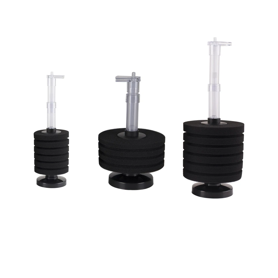 Luftbetriebener Schwammfilter Aquarium Schaum Höhenverstellbar Aquarium - 3 Größen